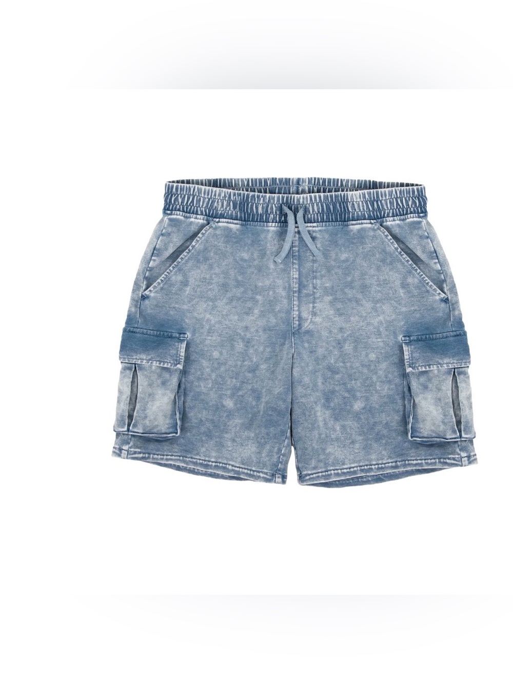 wonder nation Men's Washed Light Blue Cargo Shorts